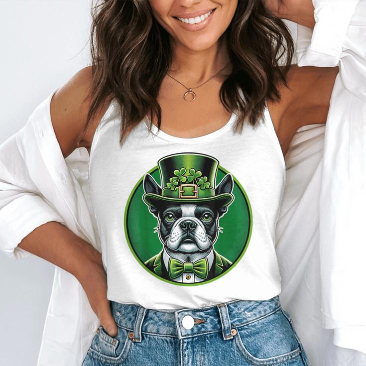 Boston Terrier Dog St Patricks Day Irish Pet Lover Men Women Kids Flowy Tank, funny gift
