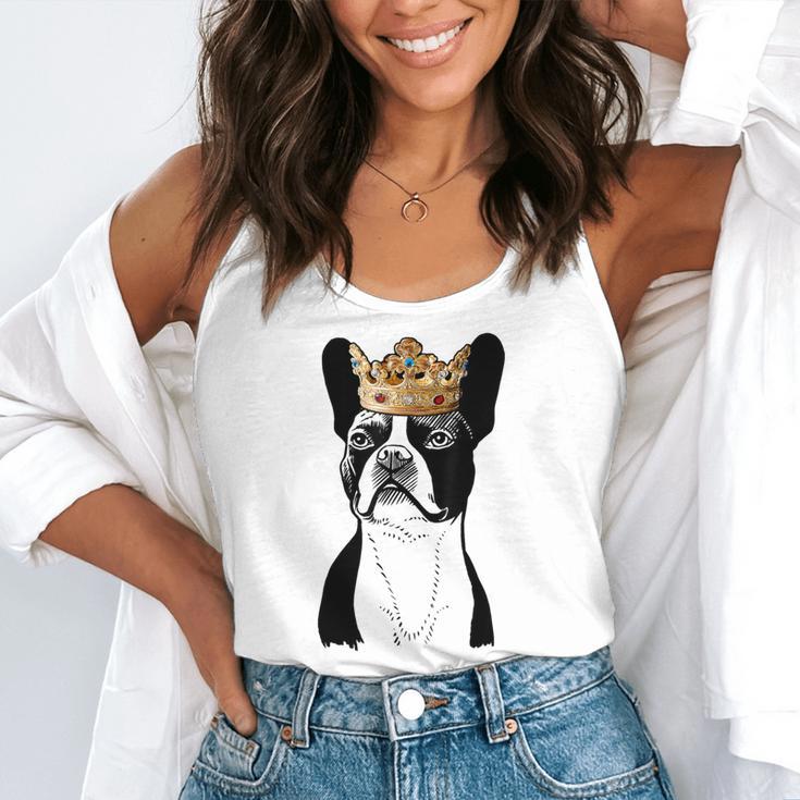 Boston Terrier Dog Wearing Crown For Men Women Girls Kids Flowy Tank, funny gift