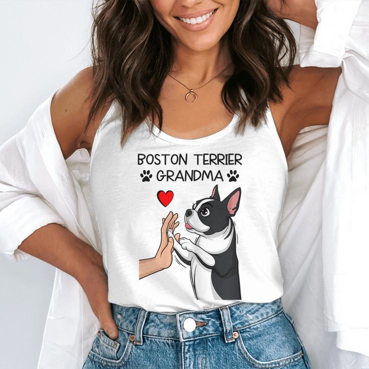 Boston Terrier Grandma Mother's Day Dog Mom Flowy Tank, funny gift