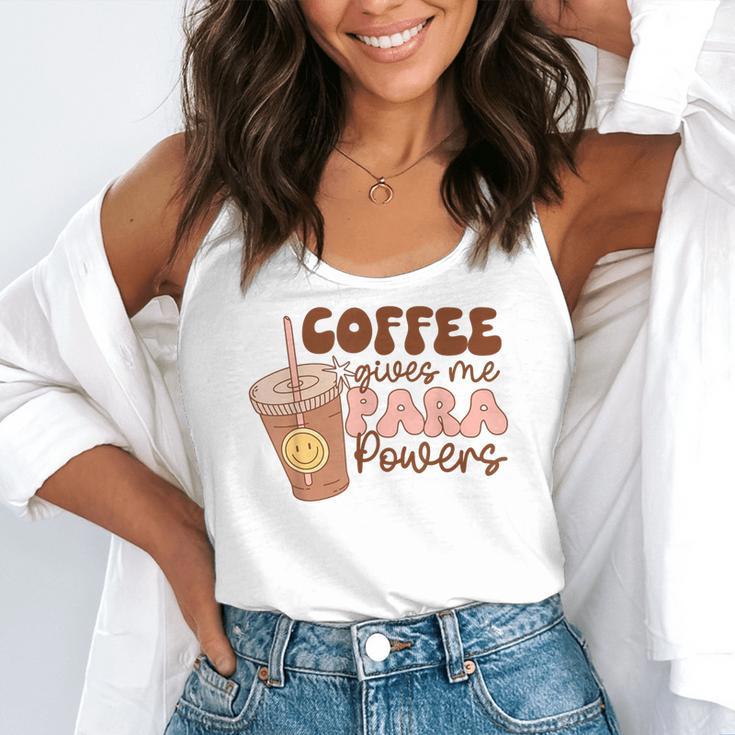 Coffee Gives Me Para Powers Parapro Teacher Squad Flowy Tank, funny gift