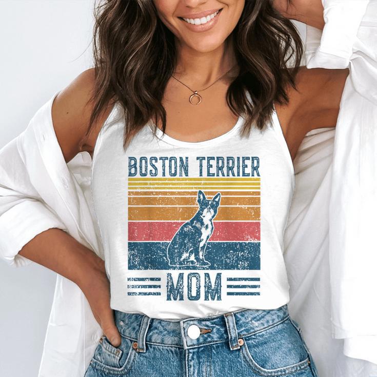 Dog Boston Terrier Mom Vintage Boston Terrier Mom Flowy Tank, funny gift