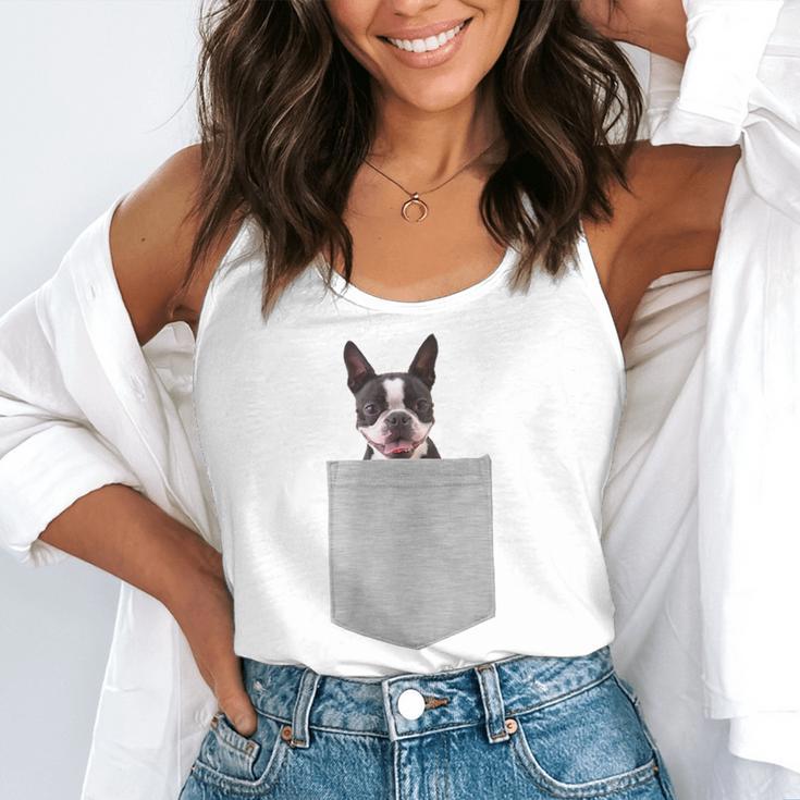Dog In Your Pocket Boston Terrier For Men Women Girls Kids Flowy Tank, funny gift