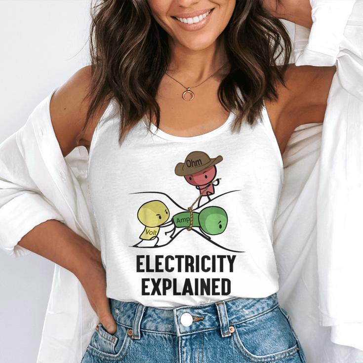 Electricity Explained Physics Nerd I Teacher School Flowy Tank, funny gift Electricity Explained Physics Nerd I Teacher School Flowy Tank, funny gift