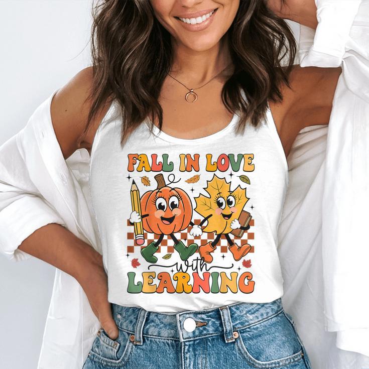 Fall In Love With Learning Thanksgiving Teacher Student Flowy Tank, funny gift Fall In Love With Learning Thanksgiving Teacher Student Flowy Tank, funny gift
