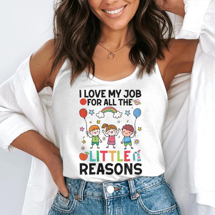 Love Job For Little Reasons Daycare Teacher Graphic Flowy Tank, funny gift Love Job For Little Reasons Daycare Teacher Graphic Flowy Tank, funny gift