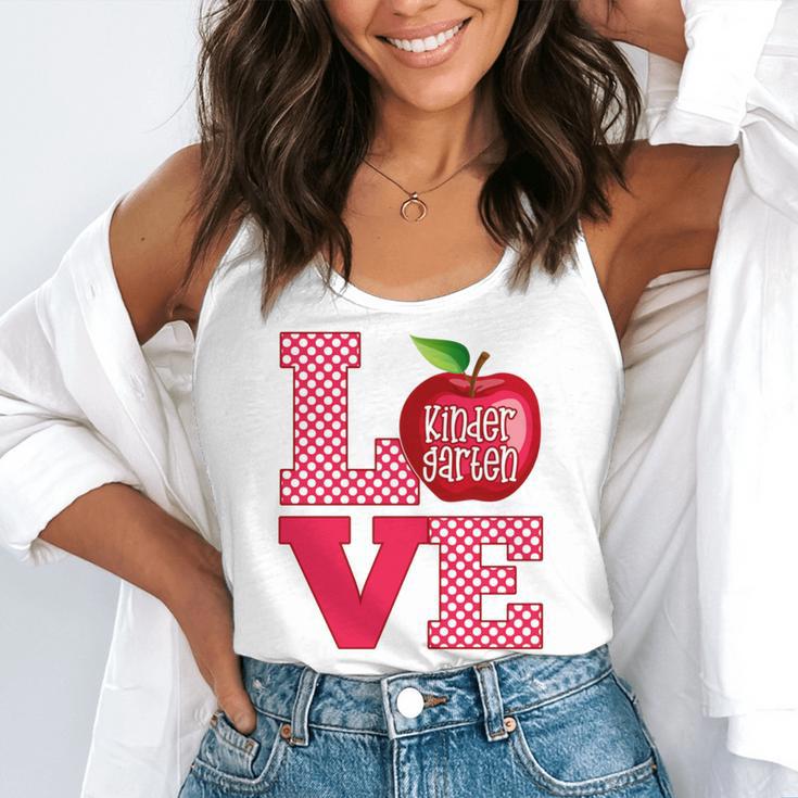 Love Kindergarten Cute Apple School Teacher Flowy Tank, funny gift Love Kindergarten Cute Apple School Teacher Flowy Tank, funny gift
