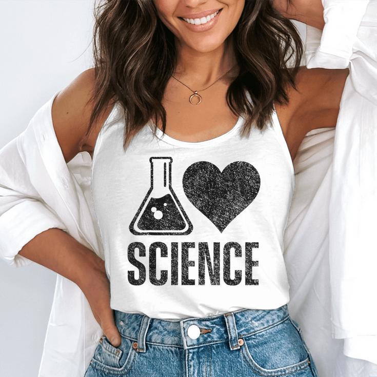 I Love Science Lover Teacher Scientist Sciences Flowy Tank, funny gift