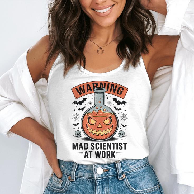 Mad Scientist Pumpkin Science Teacher Halloween Costume Kids Flowy Tank, funny gift