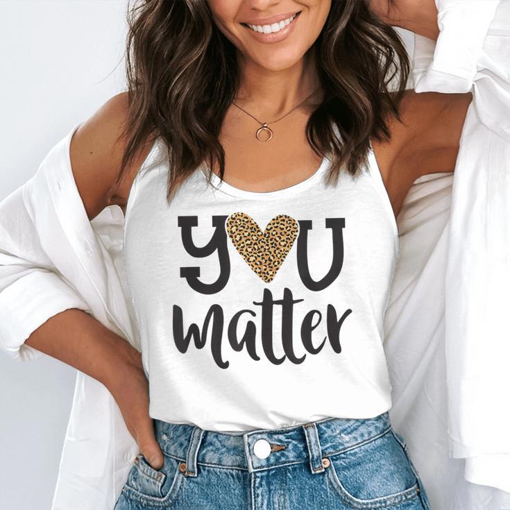 You Matter Leopard Print Teacher Kind Counselor Kindness Flowy Tank, funny gift You Matter Leopard Print Teacher Kind Counselor Kindness Flowy Tank, funny gift