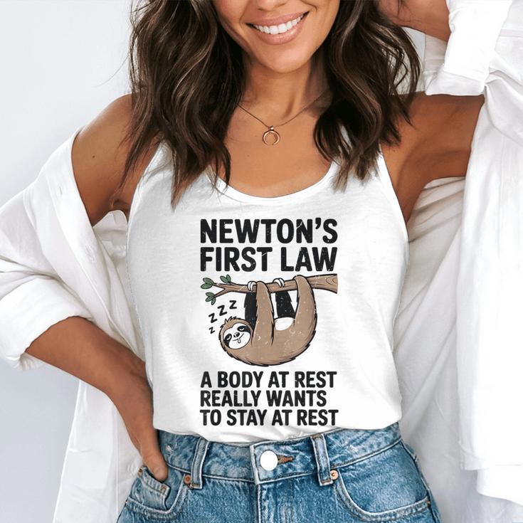 Newtons First Law Physics Jokes Science Teacher Flowy Tank, funny gift Newtons First Law Physics Jokes Science Teacher Flowy Tank, funny gift