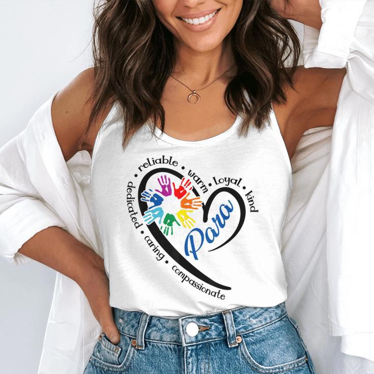 Para Heart Teacher Paraprofessional Paraeducator Men Women Flowy Tank, funny gift Para Heart Teacher Paraprofessional Paraeducator Men Women Flowy Tank, funny gift