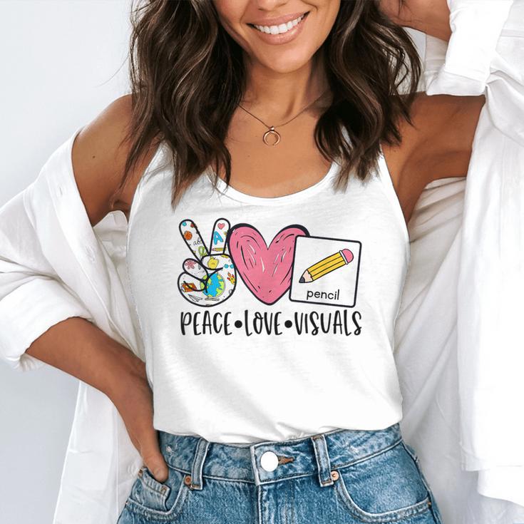 Peace Love Visuals Special Education Teacher Dream Team Flowy Tank, funny gift Peace Love Visuals Special Education Teacher Dream Team Flowy Tank, funny gift