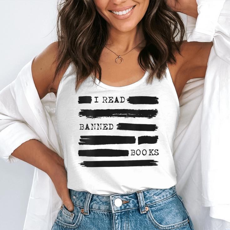 I Read Banned Books Banned Books Week Librarian Teacher Flowy Tank, funny gift