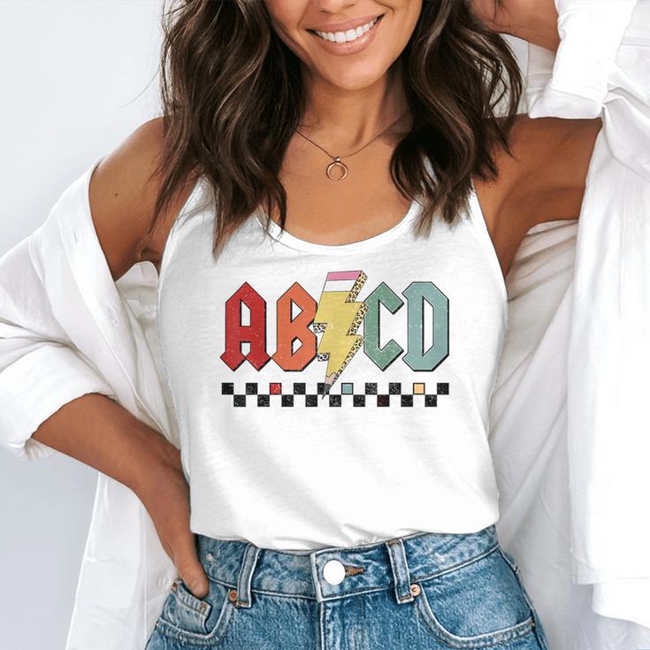 Rock Abcd Back To School Abcd Preschool Teacher Appreciation Flowy Tank, funny gift Rock Abcd Back To School Abcd Preschool Teacher Appreciation Flowy Tank, funny gift