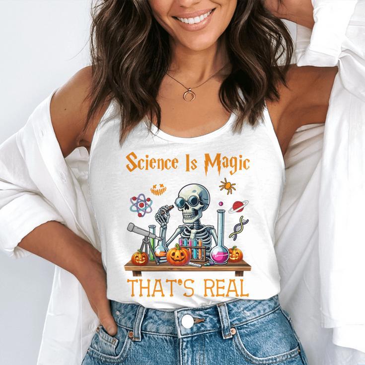 Science Is Magic Halloween Skeleton Students Teacher Flowy Tank, funny gift