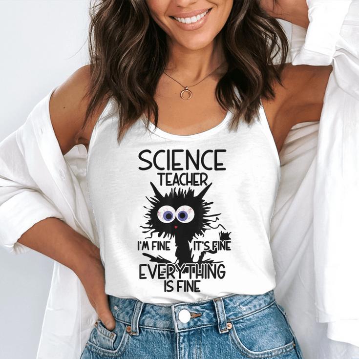 Science Teacher Appreciation Merch -Adults -Youth Grey Classic Fit Modern Science Theme Cartoon Flowy Tank, funny gift