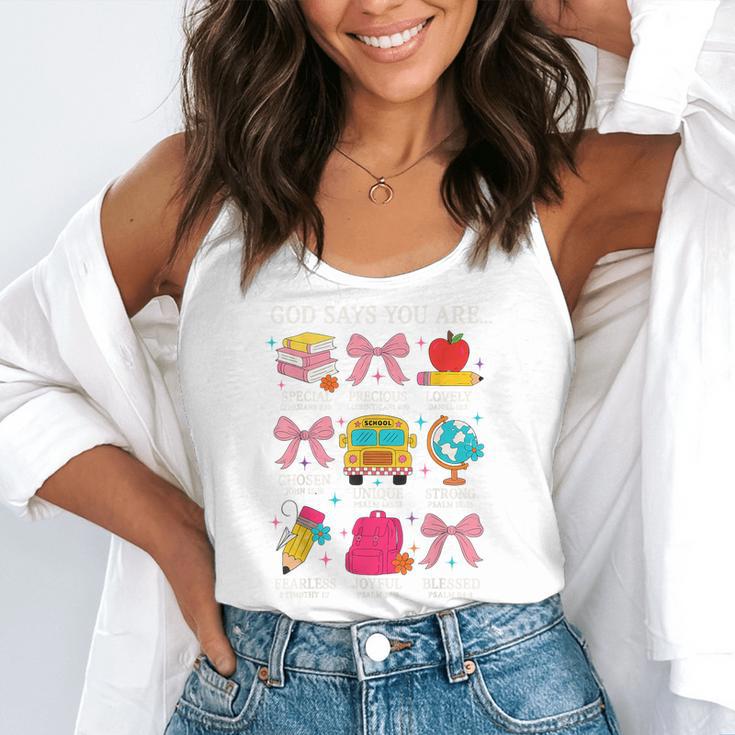 Teacher Christian God Says I Am Faith Religious Bible Verse Flowy Tank, funny gift Teacher Christian God Says I Am Faith Religious Bible Verse Flowy Tank, funny gift