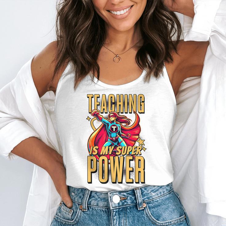 Teaching Is My Super Power Superhero Teacher Flowy Tank, funny gift Teaching Is My Super Power Superhero Teacher Flowy Tank, funny gift
