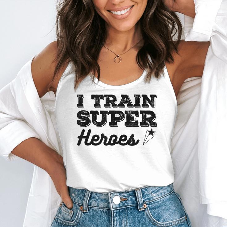 I Train Superheroes For Teacher Coach Men Women Flowy Tank, funny gift