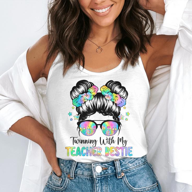 Twin Day Friends Teacher Twinning With My Bestie Flowy Tank, funny gift Twin Day Friends Teacher Twinning With My Bestie Flowy Tank, funny gift