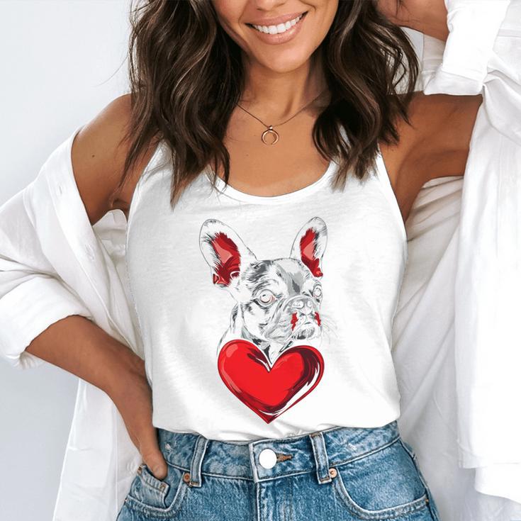 Valentine's Day Boston Terrier Dog Vector Flowy Tank, funny gift