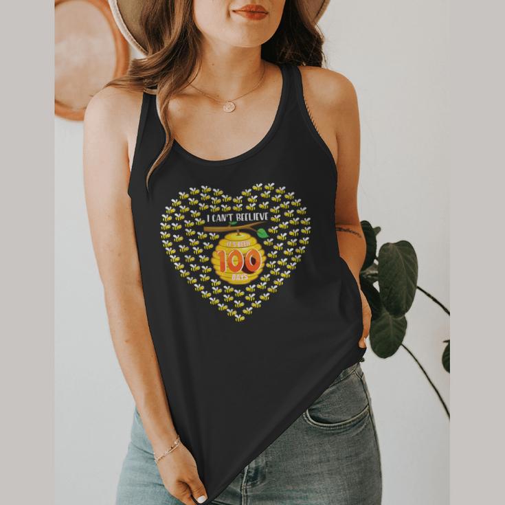 100 Days Of School Bee Hive Tree Hearts Teachers Student Kid Flowy Tank, funny design