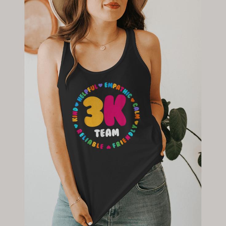 3K Team & Teacher Squad Threes Crew PreK Elementary Team Flowy Tank, funny design 3K Team & Teacher Squad Threes Crew PreK Elementary Team Flowy Tank, funny design