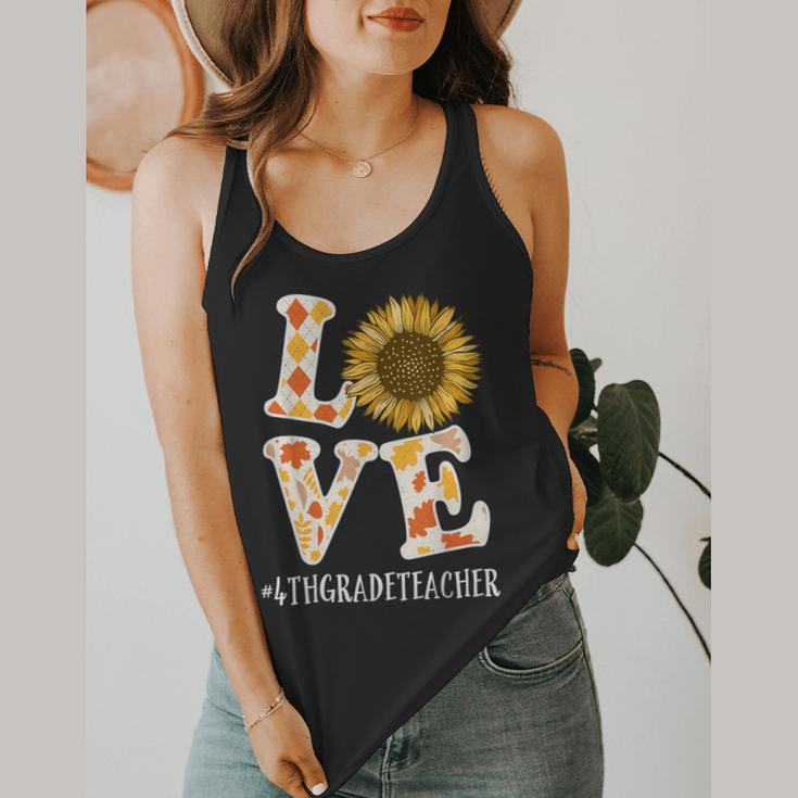 4th Grade Teacher Love Autumn Fall Sunflower Appreciation Flowy Tank, funny design 4th Grade Teacher Love Autumn Fall Sunflower Appreciation Flowy Tank, funny design