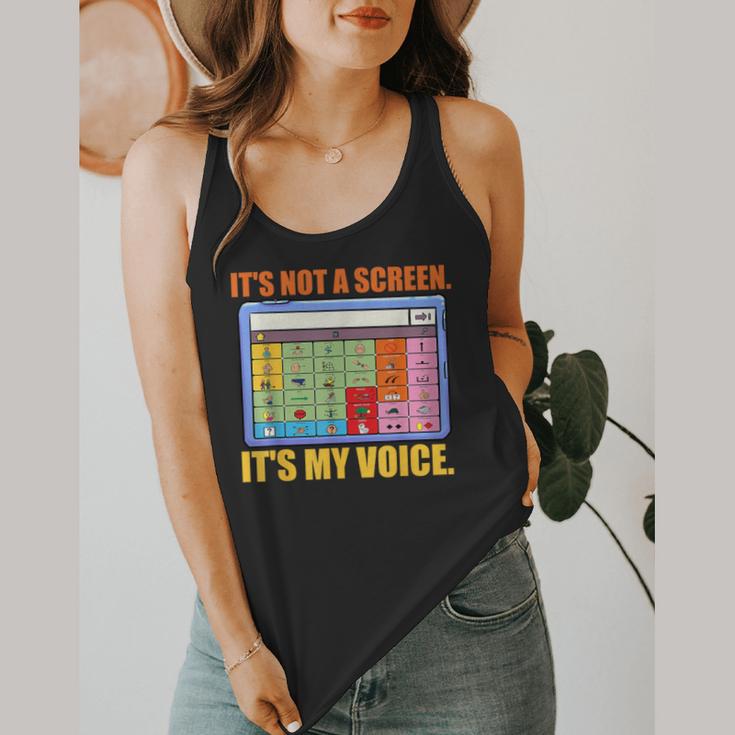 AAC Awareness AAC Teacher It's Not A Screen It's My Voice Men Women Flowy Tank, funny design AAC Awareness AAC Teacher It's Not A Screen It's My Voice Men Women Flowy Tank, funny design