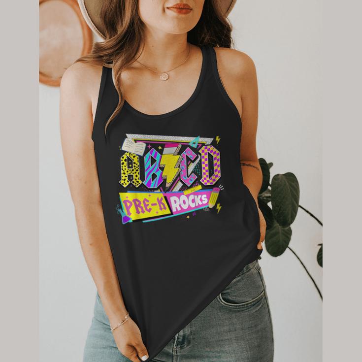 ABCD Pre-K Rocks Back To School PreK Kindergarten Teacher Flowy Tank, funny design ABCD Pre-K Rocks Back To School PreK Kindergarten Teacher Flowy Tank, funny design