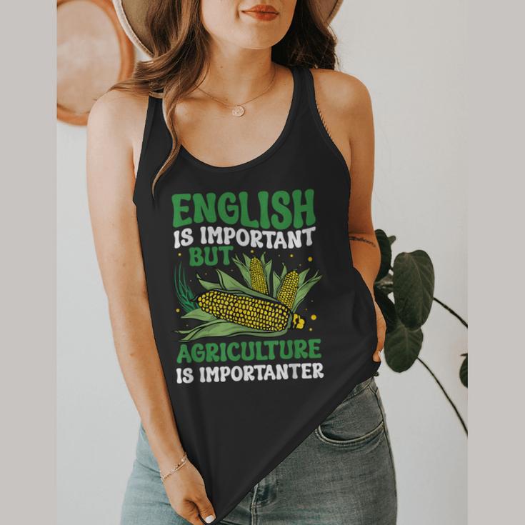AG Teacher English Is Important But Agriculture Teacher Flowy Tank, funny design