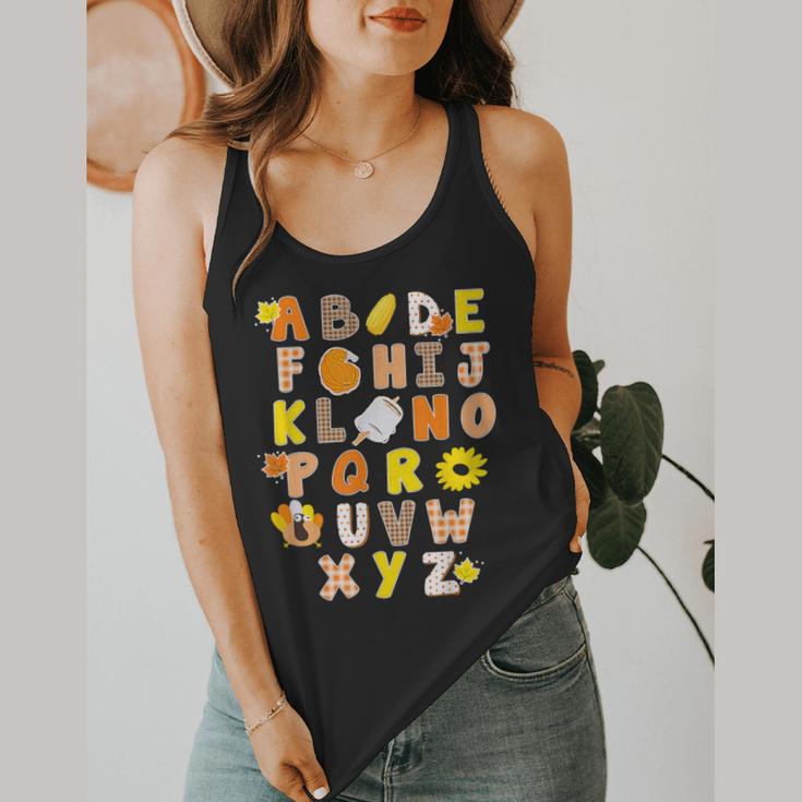 Alphabet Turkey Thanksgiving Costume Preschool Teacher Men Women Flowy Tank, funny design Alphabet Turkey Thanksgiving Costume Preschool Teacher Men Women Flowy Tank, funny design