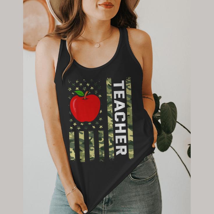 American Flag Camouflage Teacher Patriotic 4th Of July Flowy Tank, funny design American Flag Camouflage Teacher Patriotic 4th Of July Flowy Tank, funny design