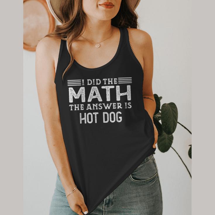 The Answer Is Hot Dog Math Teacher Student Flowy Tank, funny design The Answer Is Hot Dog Math Teacher Student Flowy Tank, funny design