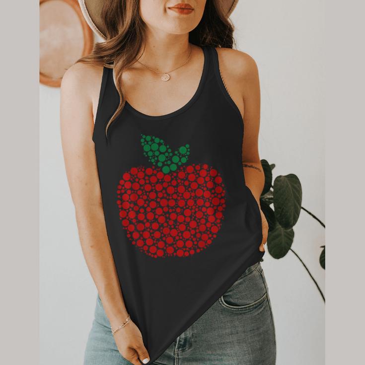Apple Dot Pattern Art Teacher Appreciation Men Women Humor Flowy Tank, funny design