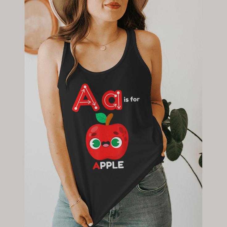 A Is For Apple Pre-K Kindergarten Teacher Student Flowy Tank, funny design