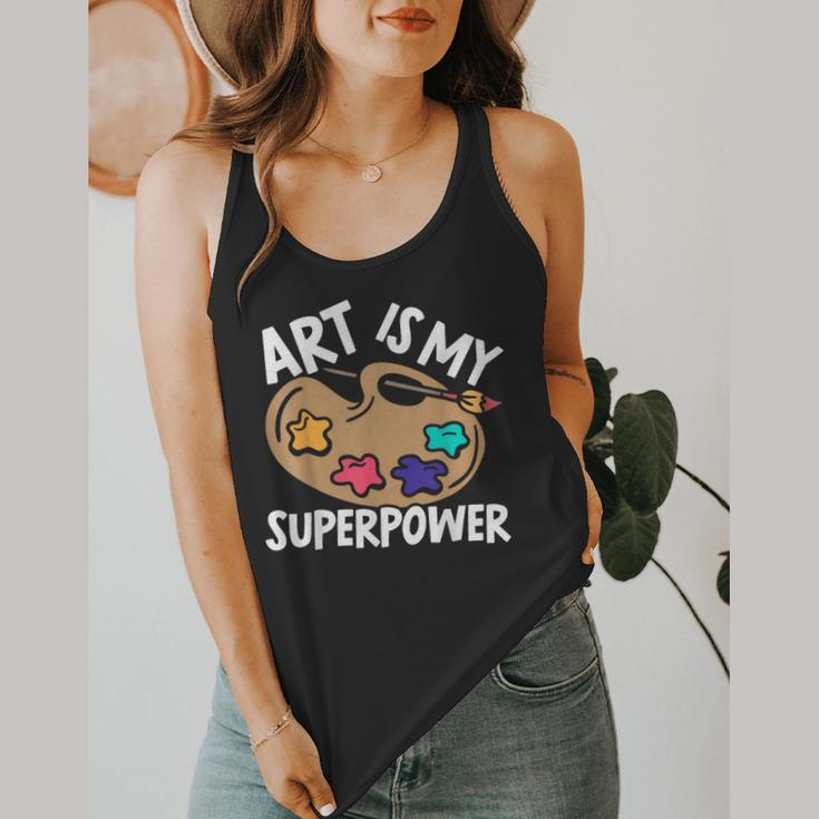 Art Is My Superpower Art Teacher Artist Painter Painting Flowy Tank, funny design Art Is My Superpower Art Teacher Artist Painter Painting Flowy Tank, funny design