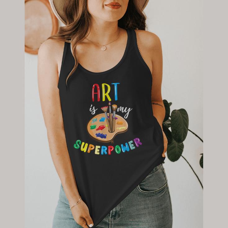 Art Is My Superpower Art Teacher Flowy Tank, funny design Art Is My Superpower Art Teacher Flowy Tank, funny design