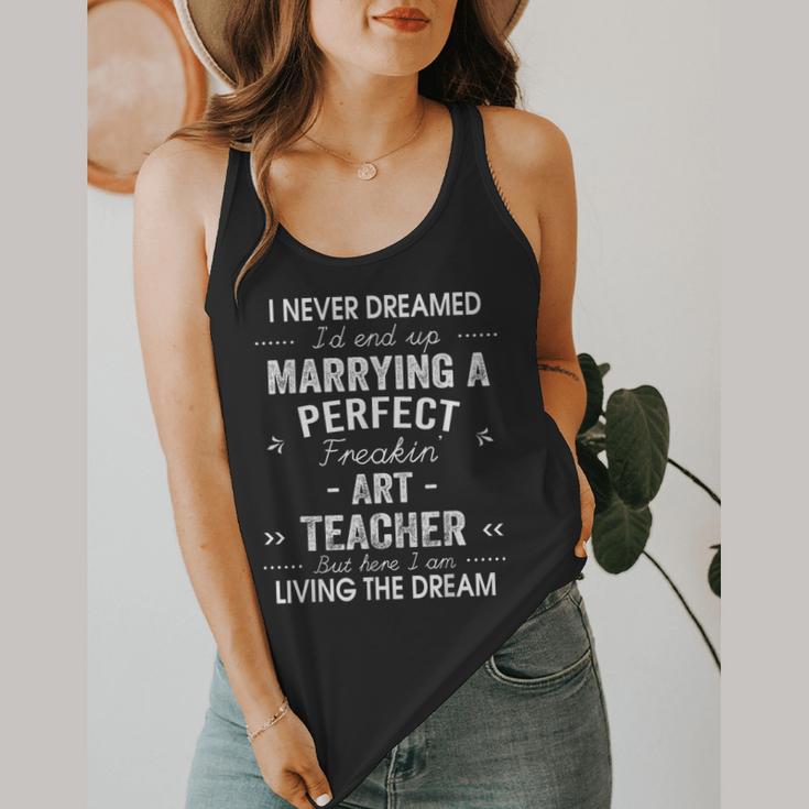 Art Teacher Christmas Xmas Never Dreamed Marrying Flowy Tank, funny design Art Teacher Christmas Xmas Never Dreamed Marrying Flowy Tank, funny design