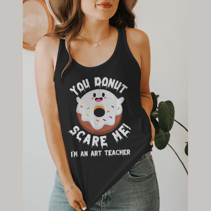 Art Teacher Halloween Donut Lover Costume Kawaii Monster Flowy Tank, funny design