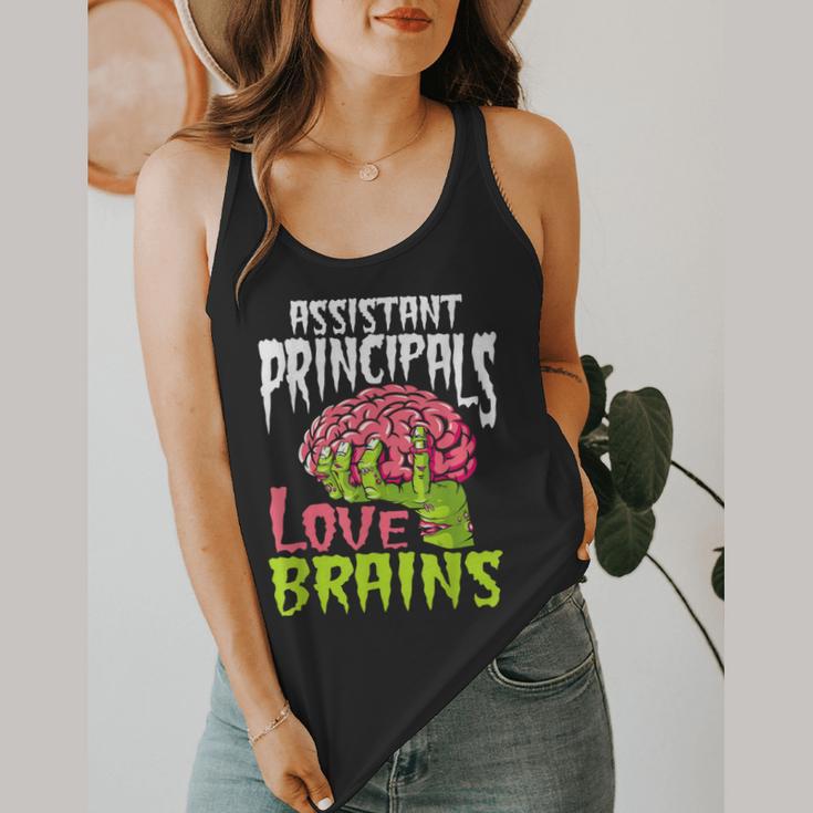 Assistant Principals Love Brains Zombie Teacher Halloween Flowy Tank, funny design Assistant Principals Love Brains Zombie Teacher Halloween Flowy Tank, funny design