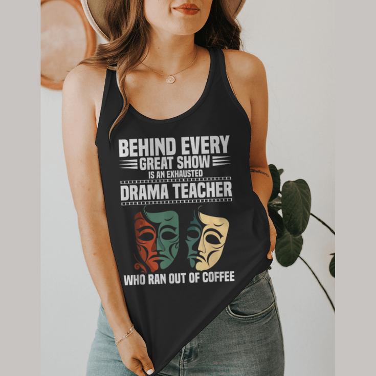 Theatre Teacher Drama Lover Theatre Mask Drama Teacher Flowy Tank, funny design