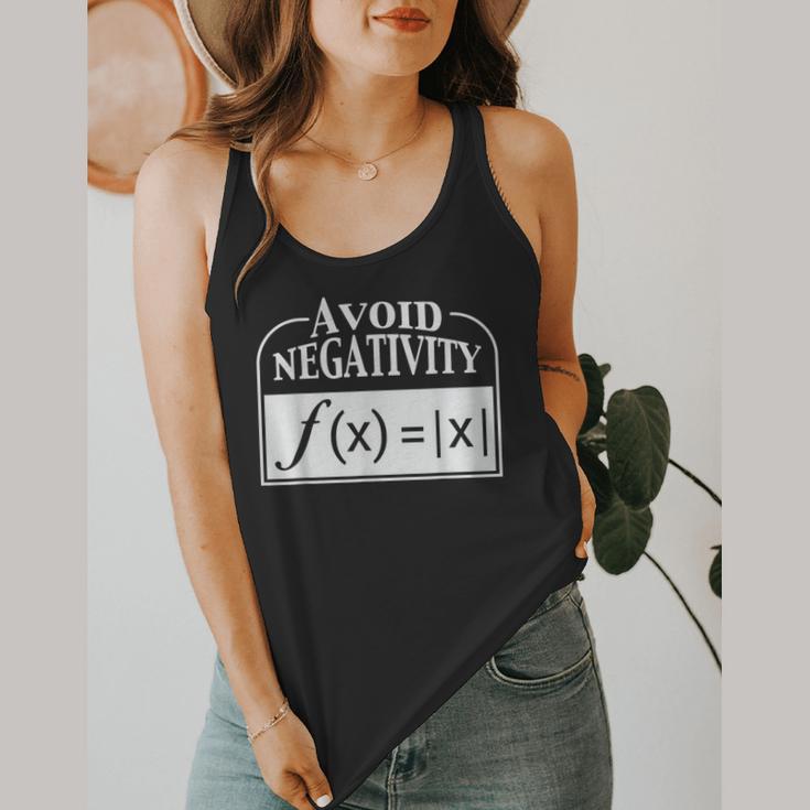 Avoid Negativity Math Teacher Flowy Tank, funny design