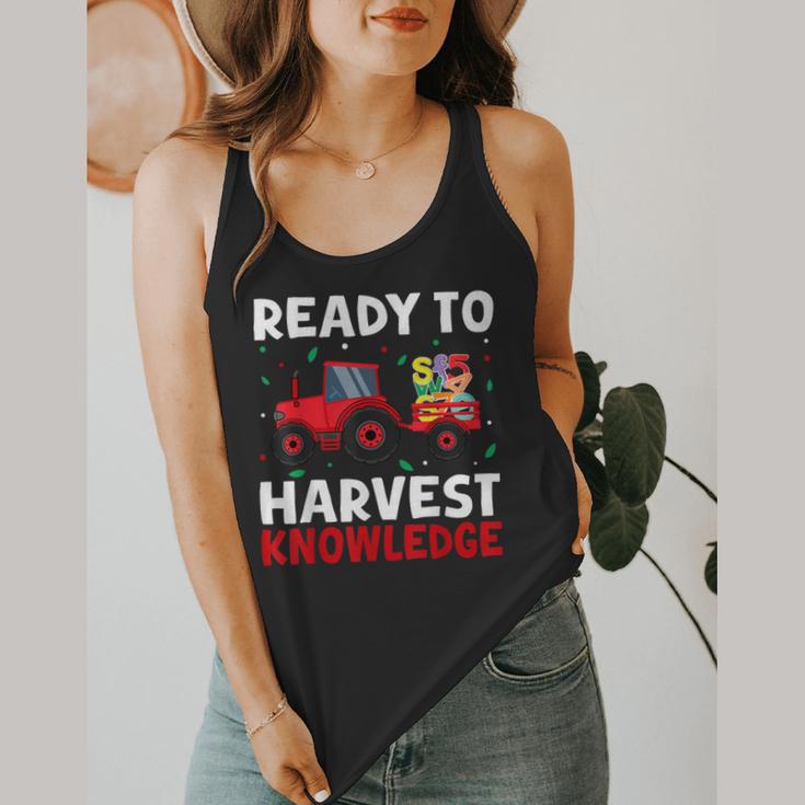 Back To School Teacher Farming Tractor Farmer Kids 100th Day Flowy Tank, funny design Back To School Teacher Farming Tractor Farmer Kids 100th Day Flowy Tank, funny design