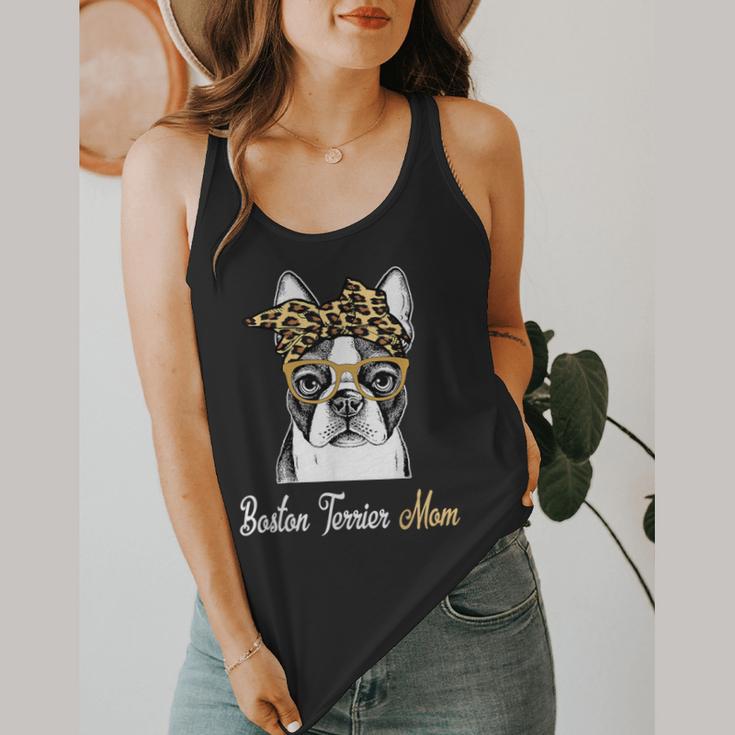 Birthday And Mother's Day -Boston Terrier Mom Flowy Tank, funny design