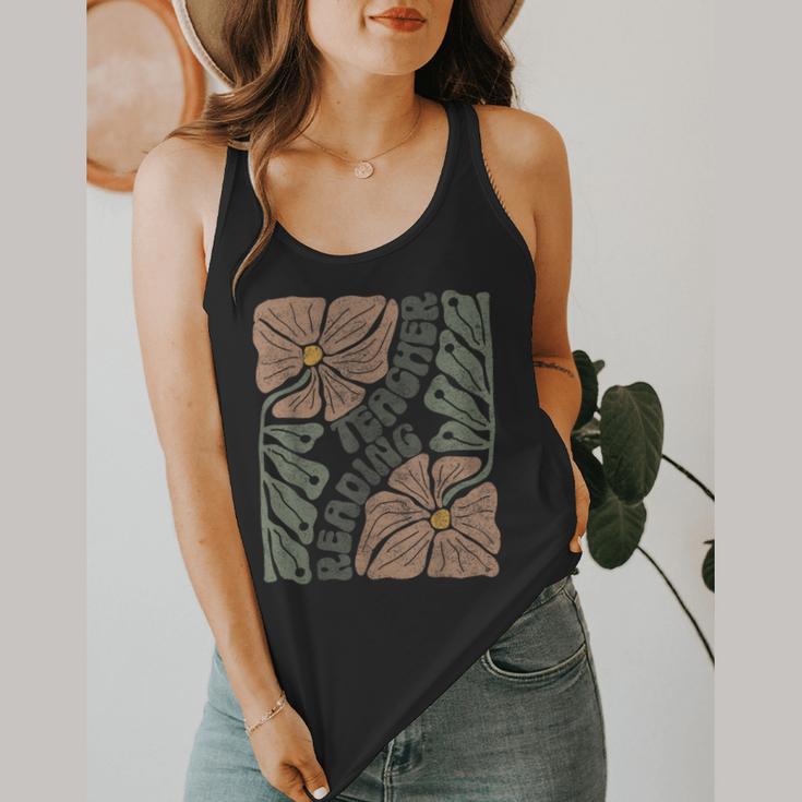 Boho Floral Reading Teacher Retro Reading Specialist Wildfl Flowy Tank, funny design Boho Floral Reading Teacher Retro Reading Specialist Wildfl Flowy Tank, funny design