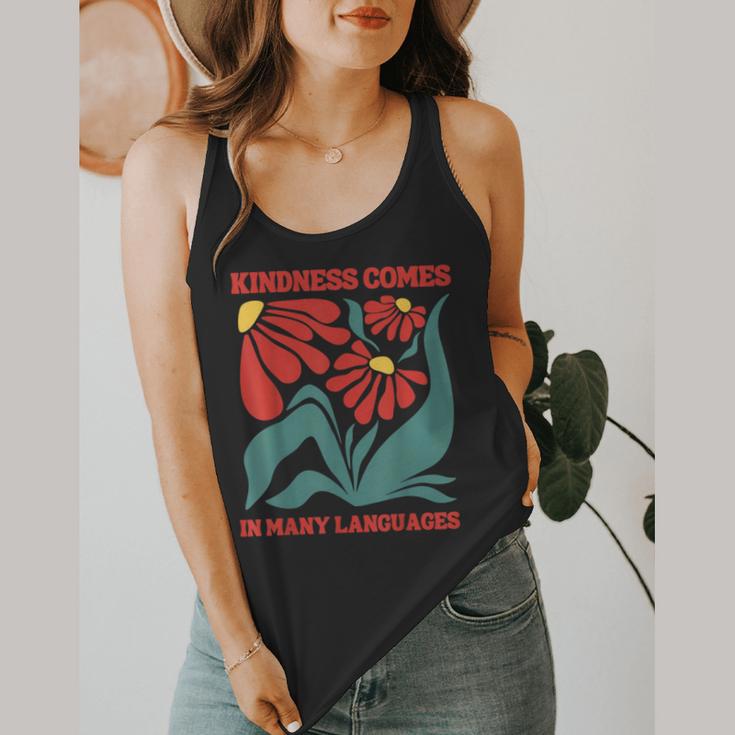 Boho Flower ESL Teacher Kindness Comes In Many Languages Flowy Tank, funny design Boho Flower ESL Teacher Kindness Comes In Many Languages Flowy Tank, funny design