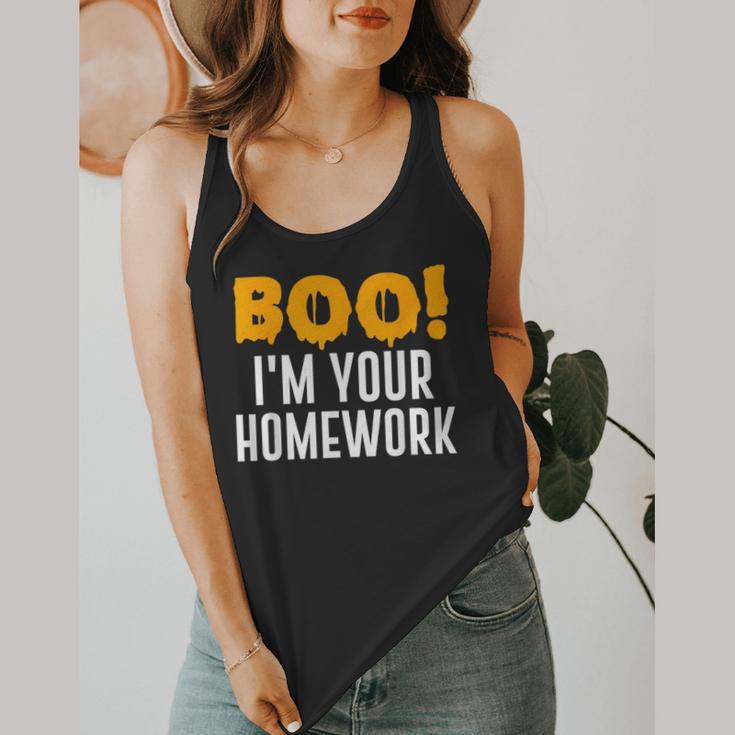 Boo I'm Your Homework Halloween Teacher Costume Flowy Tank, funny design Boo I'm Your Homework Halloween Teacher Costume Flowy Tank, funny design