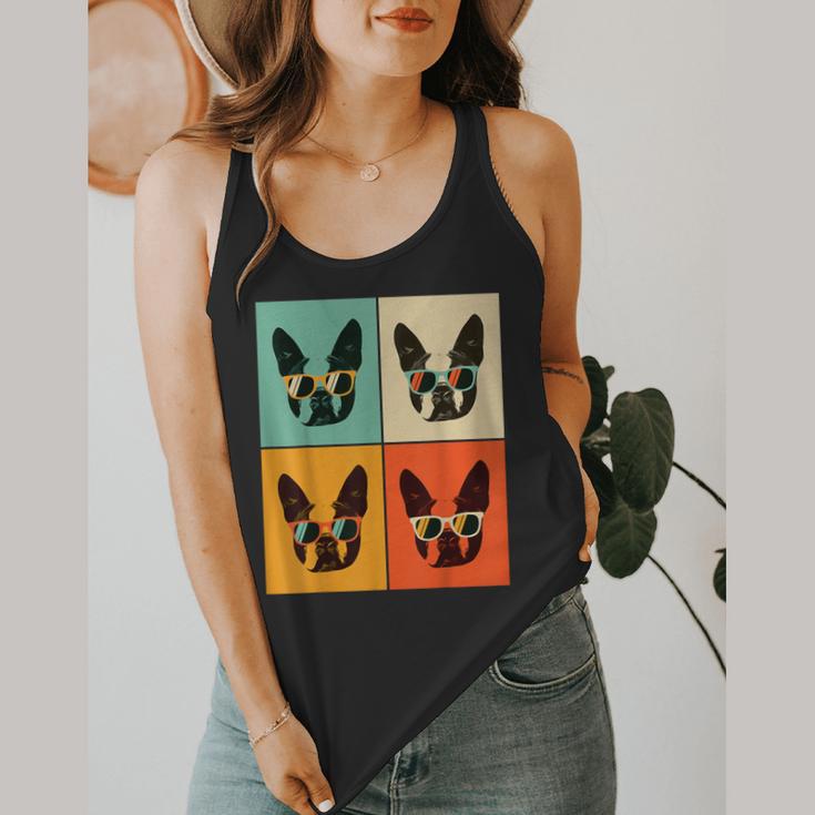 Bostie Dog Lover Boston Terrier With Sunglasses For Men Women Girls Kids Flowy Tank, funny design
