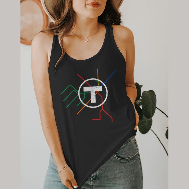 Boston T Subway Map Vintage MBTA Flowy Tank, funny design